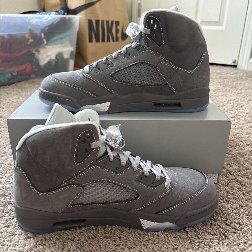 Nike Air Jordan 5 Retro Wolf Grey 2026 Size 12 Men Basketball DD0587-002 New - Picture 4 of 6
